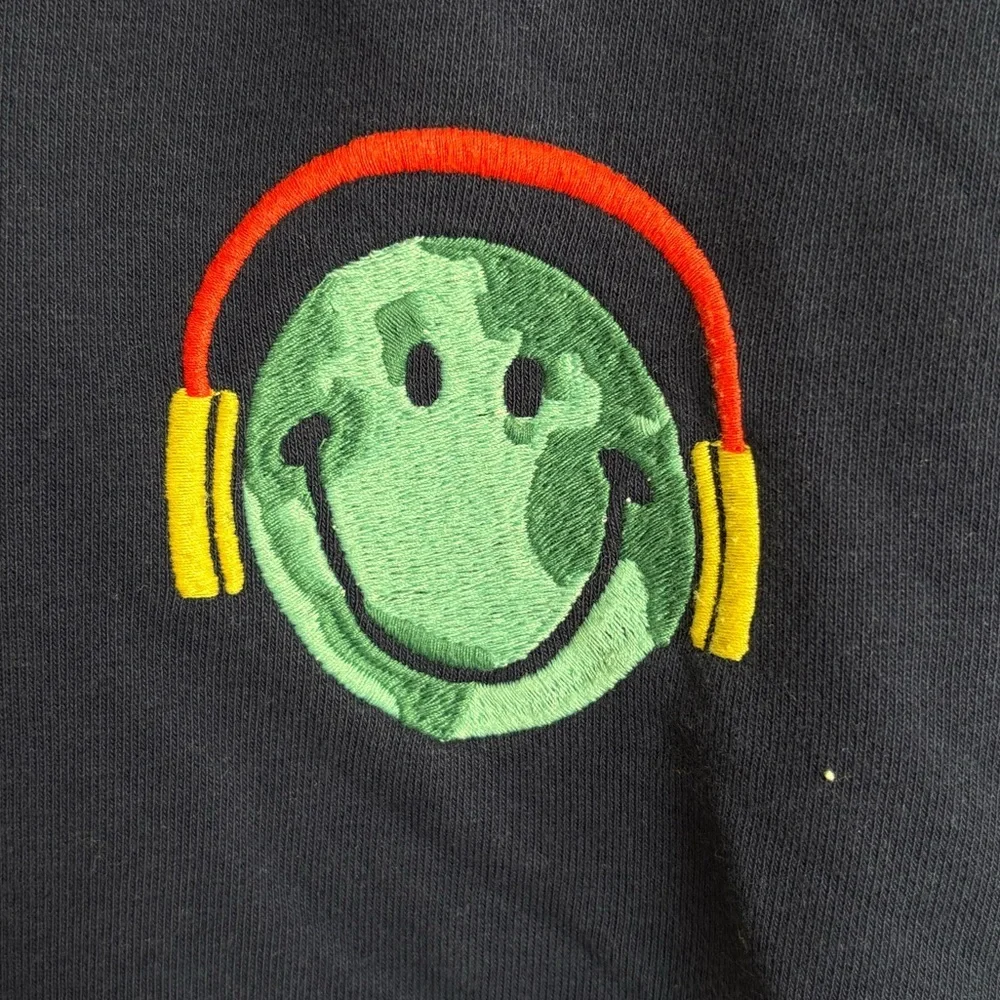 Gap Kids Earth Smiley Long Sleeve Zip Up Hoodie - Size XXL